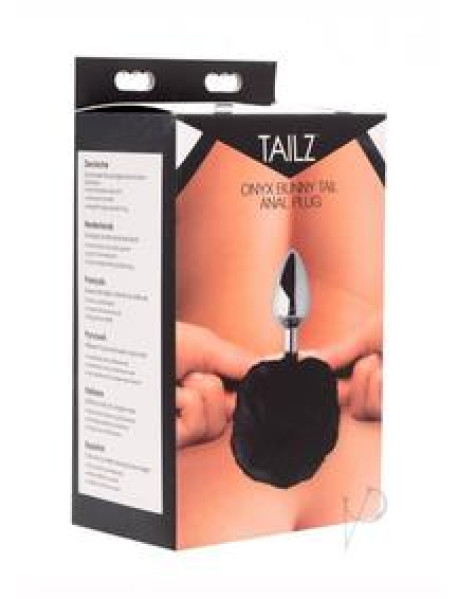 Tailz Fluffy Bunny Tail Anal Plug Black
