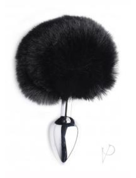 Tailz Fluffy Bunny Tail Anal Plug Black