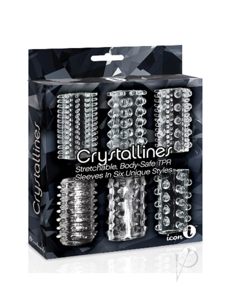 The 9 Crystalline Cock Sleeve 6pk