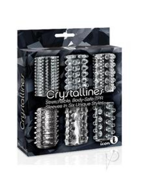 The 9 Crystalline Cock Sleeve 6pk