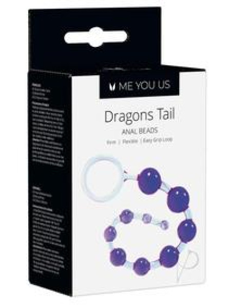 Myu Dragons Tail Anal Beads Violet Os