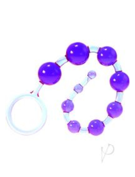 Myu Dragons Tail Anal Beads Violet Os