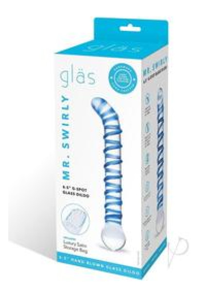 Mr Swirly G-spot Glass Dildo 6.5