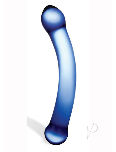 Curved Glass G-spot Dildo Blue 6