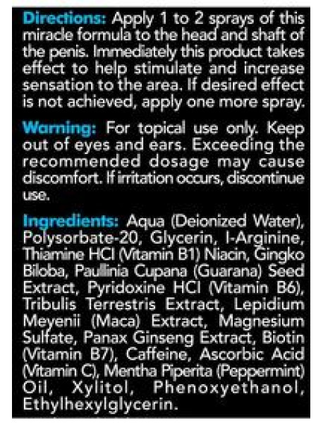 Mansation Male Stimulation Spray 1oz