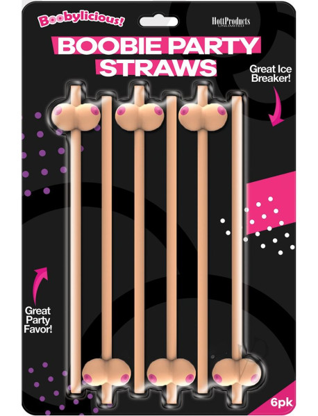 Boobie Straws Flesh 6 Pack