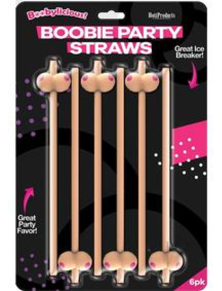 Boobie Straws Flesh 6 Pack