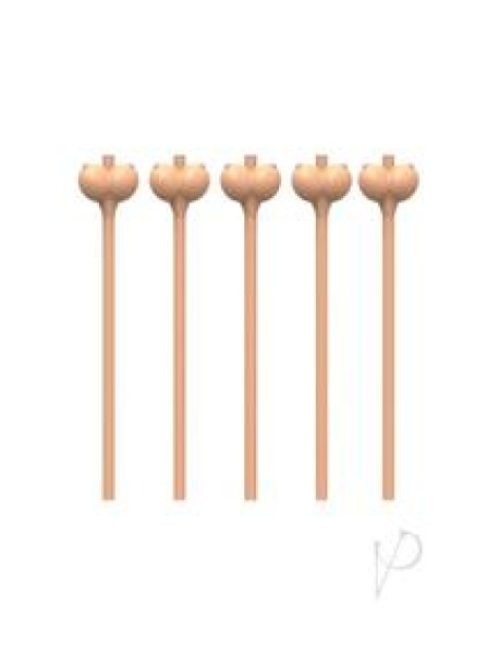 Boobie Straws Flesh 6 Pack