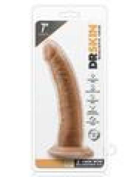 Dr Skin Cock W/suction 7 Mocha Dr Skin Cock W/suction 7 Mocha