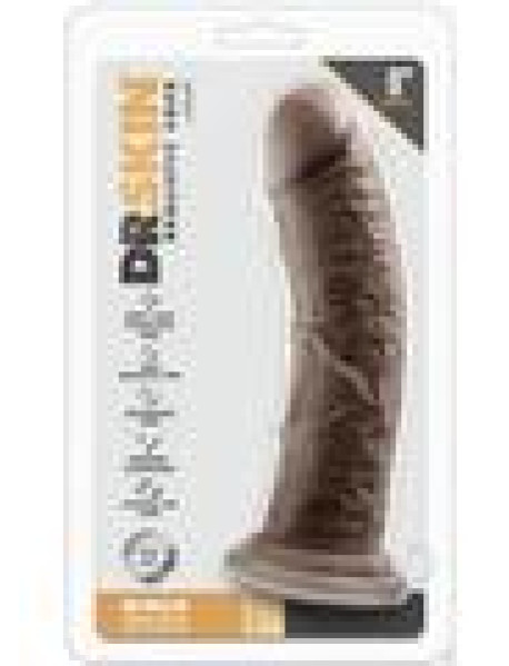 Dr Skin Cock W/suction 8 Chocolate Dr Skin Cock W/suction 8 Chocolate