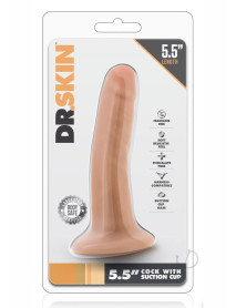 Dr Skin Cock W/suction 5.5 Vanilla