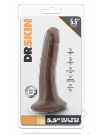 Dr Skin Cock W/suction 5.5 Chocolate