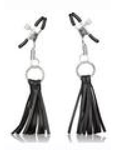 Nipple Play Tassels Nipple Clamp Black