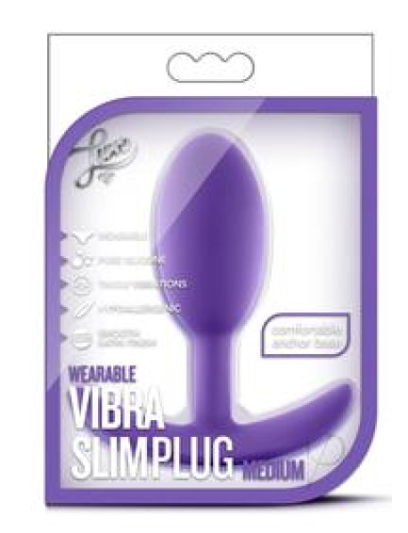 Luxe Wearable Vibra Slim Plug Med Purp