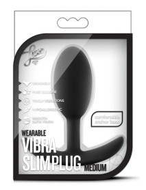 Luxe Wearable Vibra Slim Plug Med Blk