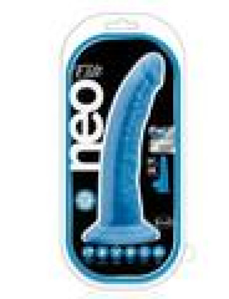 Neo Elite Dd Cock W/suction 7.5 Blue Neo Elite Dd Cock W/suction 7.5 Blue