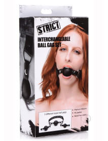 Strict Interchangeable Ball Gag Set