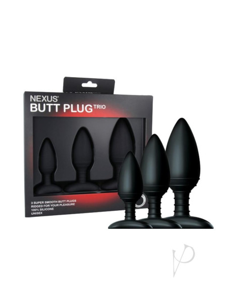 Butt Plug Trio 3 Set Black