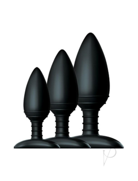 Butt Plug Trio 3 Set Black(spec)