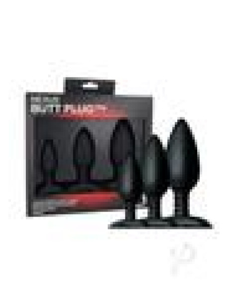 Butt Plug Trio 3 Set Black(spec)