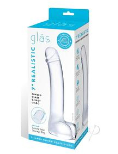 Realistic Curved Glass G Spot Dildo 7