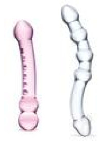 Double Pleasure Glass Dildo Set 2pc