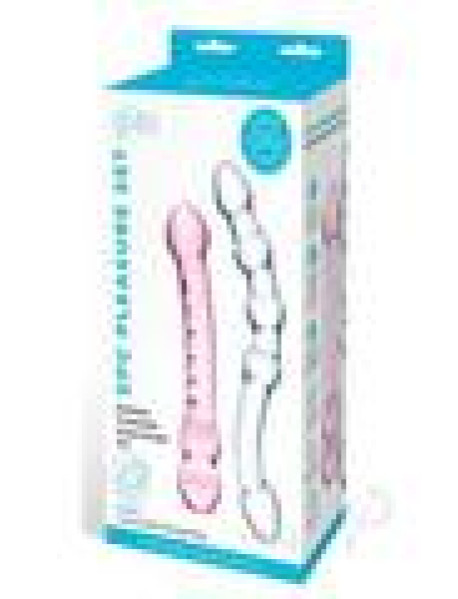 Double Pleasure Glass Dildo Set 2pc