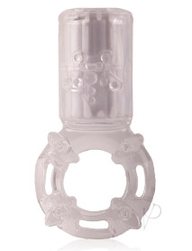 Big Omg Vibrating Ring Clear-individual
