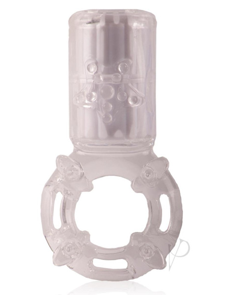 Big Omg Vibrating Ring Clear-individual