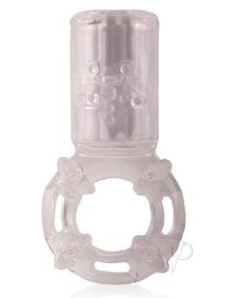 Big Omg Vibrating Ring Clear-individual