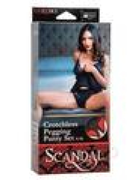 Scandal Crotchless Pegging Panty Set S/m
