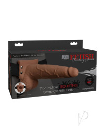 Ff Hollow Squirt Strapon W/balls 7.5 Tn