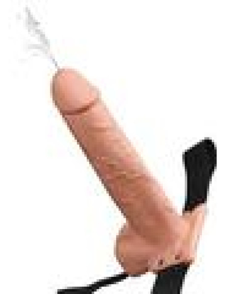 Ff Hollow Squirt Strapon W/balls 9 Fl
