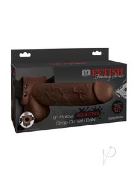 Ff Hollow Squirt Strapon W/balls 9 Bn