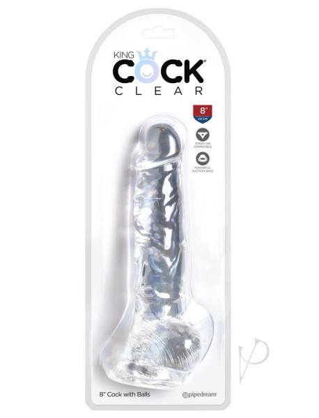 Kc 8 Cock W/balls Clear Kc 8 Cock W/balls Clear