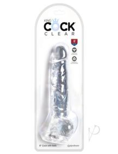 Kc 8 Cock W/balls Clear Kc 8 Cock W/balls Clear