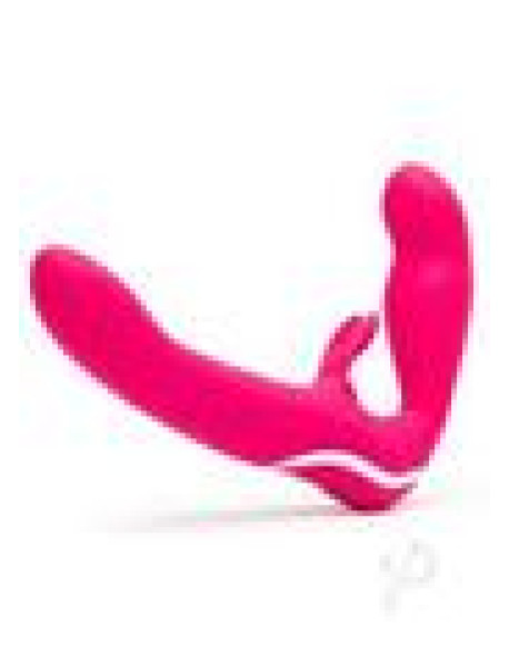 Happy Rabbit Strapless Strapon Vibe Pink