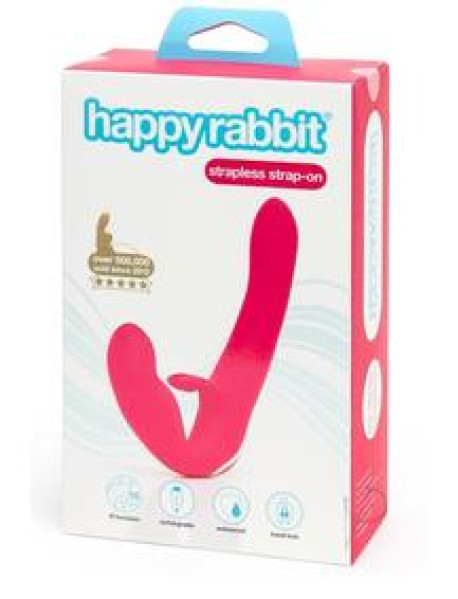 Happy Rabbit Strapless Strapon Vibe Pink