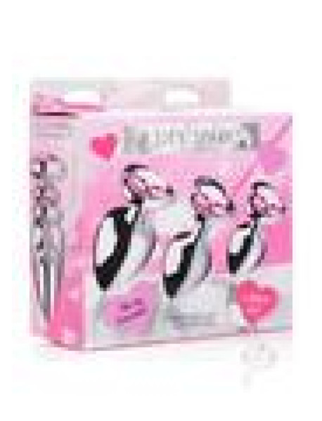 Bootysparks Pink Heart Gem Plug Set