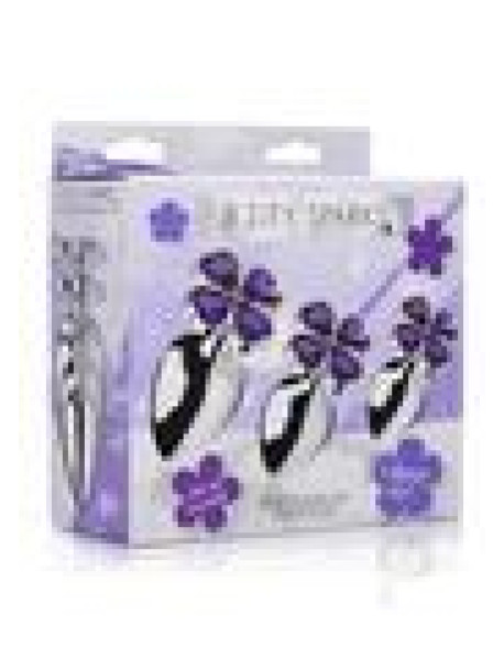 Bootyspark Violet Flower Gem Plug Set