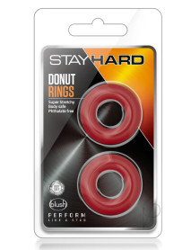 Stay Hard Donut Rings Red