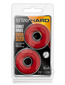 Stay Hard Donut Rings Oversized Red