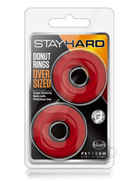 Stay Hard Donut Rings Oversized Red