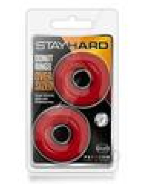 Stay Hard Donut Rings Oversized Red
