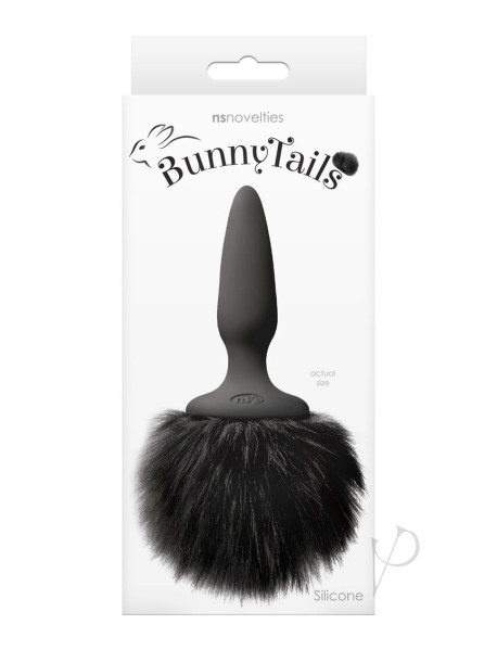 Bunny Tails Mini Anal Plug Black