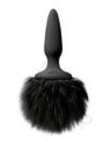 Bunny Tails Mini Anal Plug Black