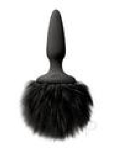 Bunny Tails Mini Anal Plug Black