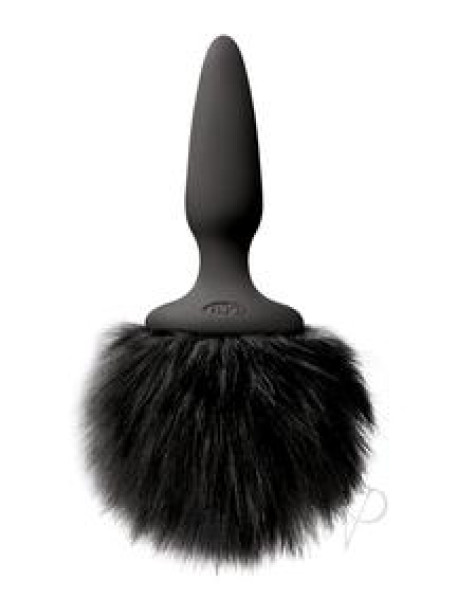 Bunny Tails Mini Anal Plug Black