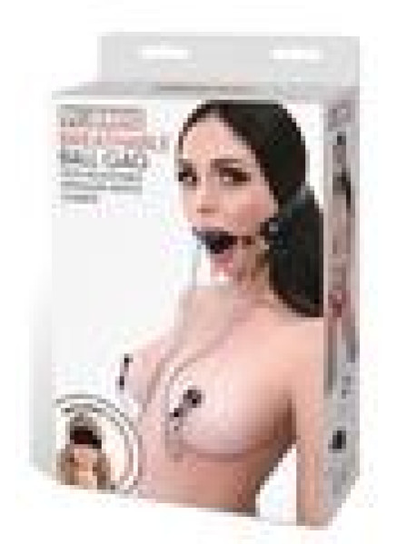 Lux F Breathable Ball Gag W/nip Chain