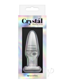 Crystal Glass Tapered Plug Sm Clr(disc)